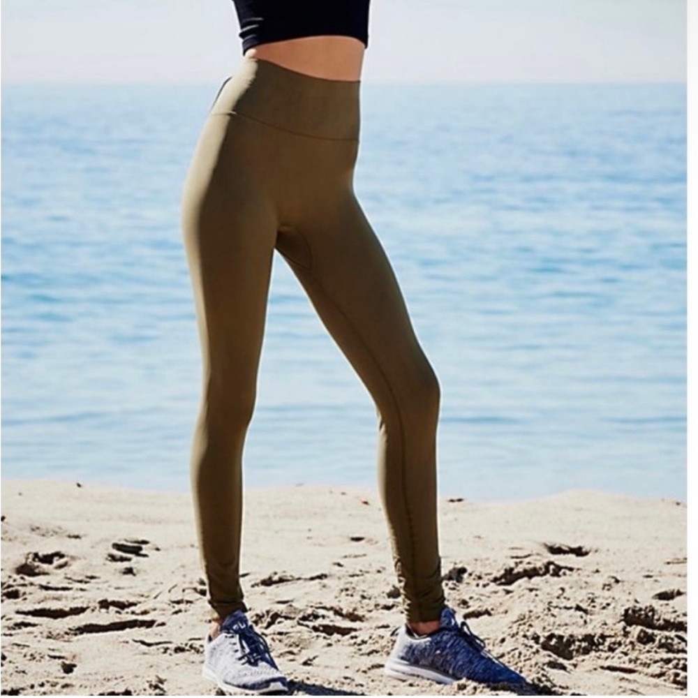 NWOT FREE PEOPLE olive green leggings